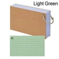 thumbnail image 1 of Office Portable Study With Cover Loose-Leaf Horizontal Line Flash Cards Binder Memo Book Loose-Leaf Index Cards Revision Cards LIGHT GREEN, 1 of 8