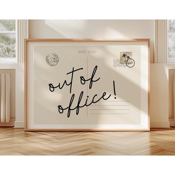 Office Postcard Print Poster Art, Trendy Horizontal Wall Art, Home Office Aesthetics, Office Wall Print Posters, Work From Home Print Posters, Size 16x24 UNFFRAMED F03.1.6l1348
