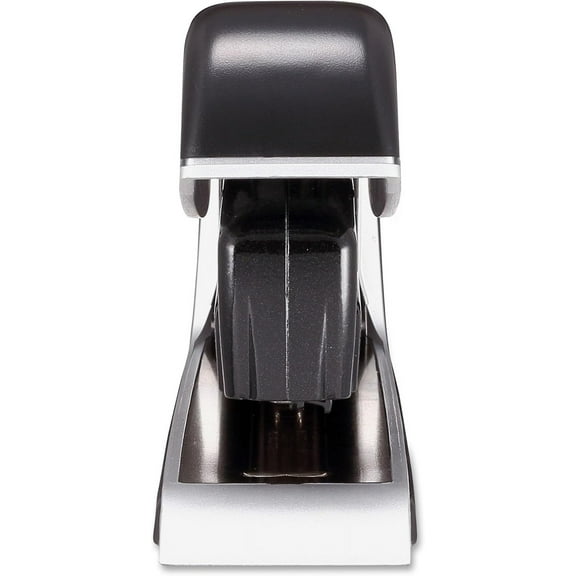 Office Premium Spring-Powered Desktop Stapler - One Finger, No Effort - Black/Gray