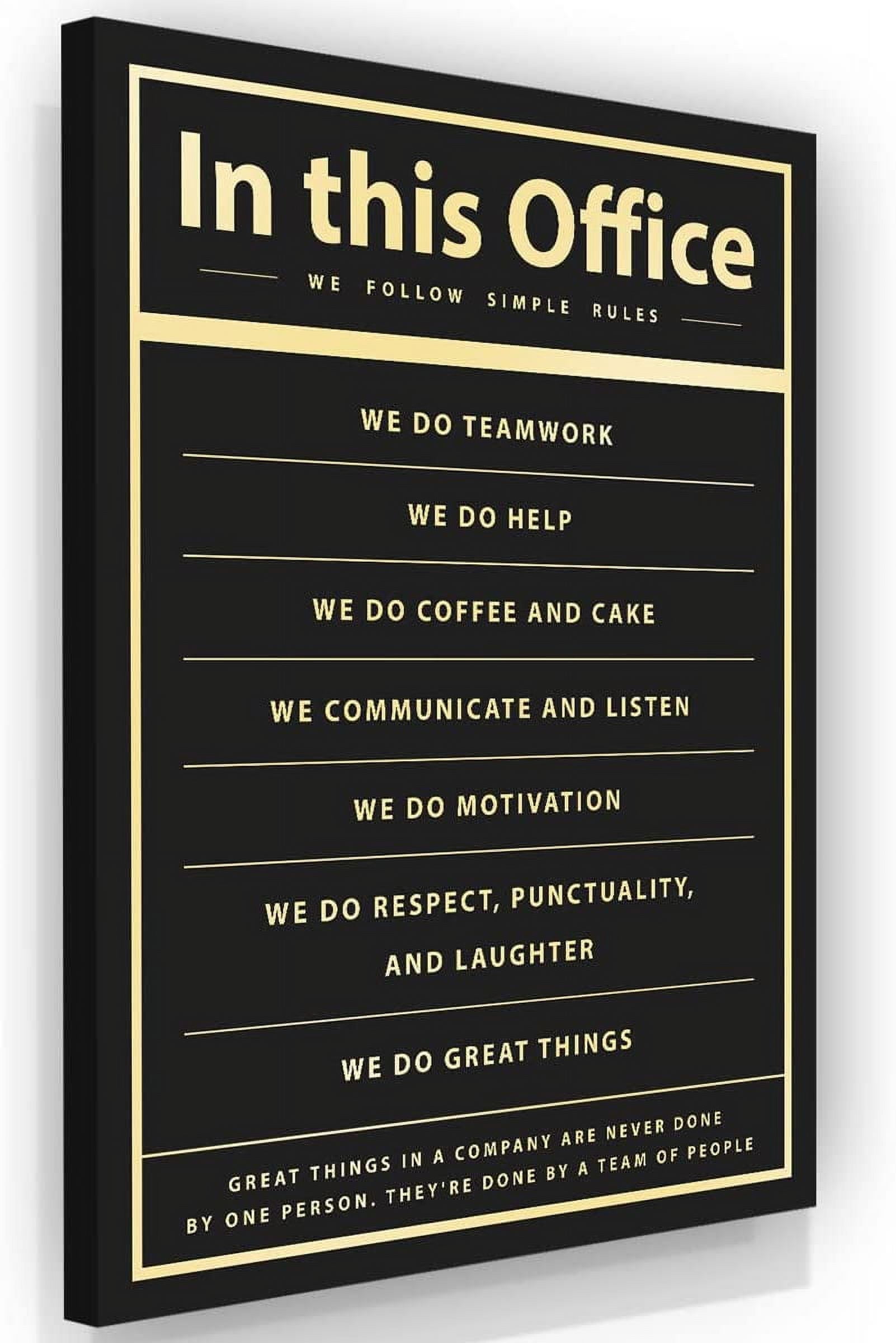 in This Office We Do Print Poster Wall Art Canvas Artwork Wall Decor Office Inspirational Sign Team Prints Painting Art Prints Picture Business Office Decoration No Frame