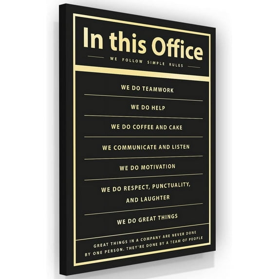 in This Office We Do Print Poster Wall Art Canvas Artwork Wall Decor Office Inspirational Sign Team Prints Painting Art Prints Picture Business Office Decoration No Frame