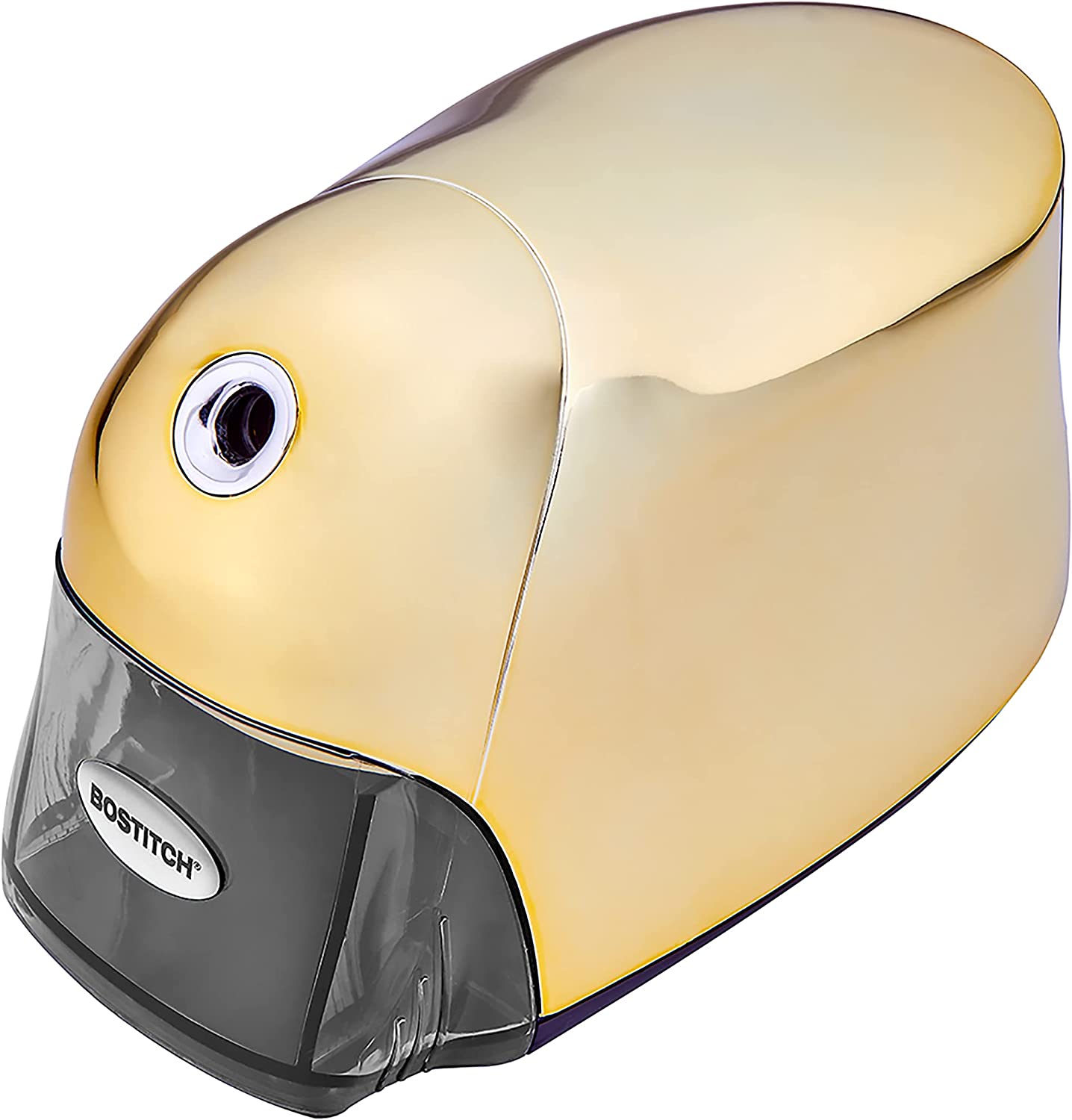 Office QuietSharp Executive Heavy Duty Electric Pencil Sharpener for 65% Faster Sharpening and 6X Longer Cutter Life - Colored Pencil Compatible, Silver Chrome