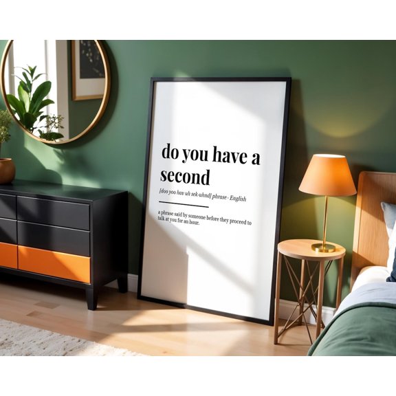 Office Quote Print, Dictionary Definition Wall Art, Unframed Paper Poster 8x10in