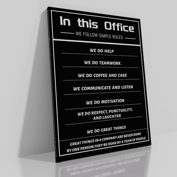 In This Office Quotes Motivational Wall Art Poster Inspirational Wall Decor for Home Decor Entrepreneur Quotes Canvas Painting Print for Modern Home Office Workplace Wall Decor Artwork