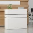 thumbnail image 1 of KULAGAGA Office Reception Station with Counter, Free-Standing Register Stand Reception Area with 3 Drawers, White, 1 of 8