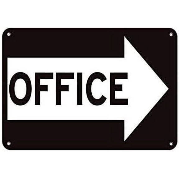 Office Right Arrow Business Sign Business Directional Sign Aluminum Metal Sign 12 X 16 Inch Wall Decor