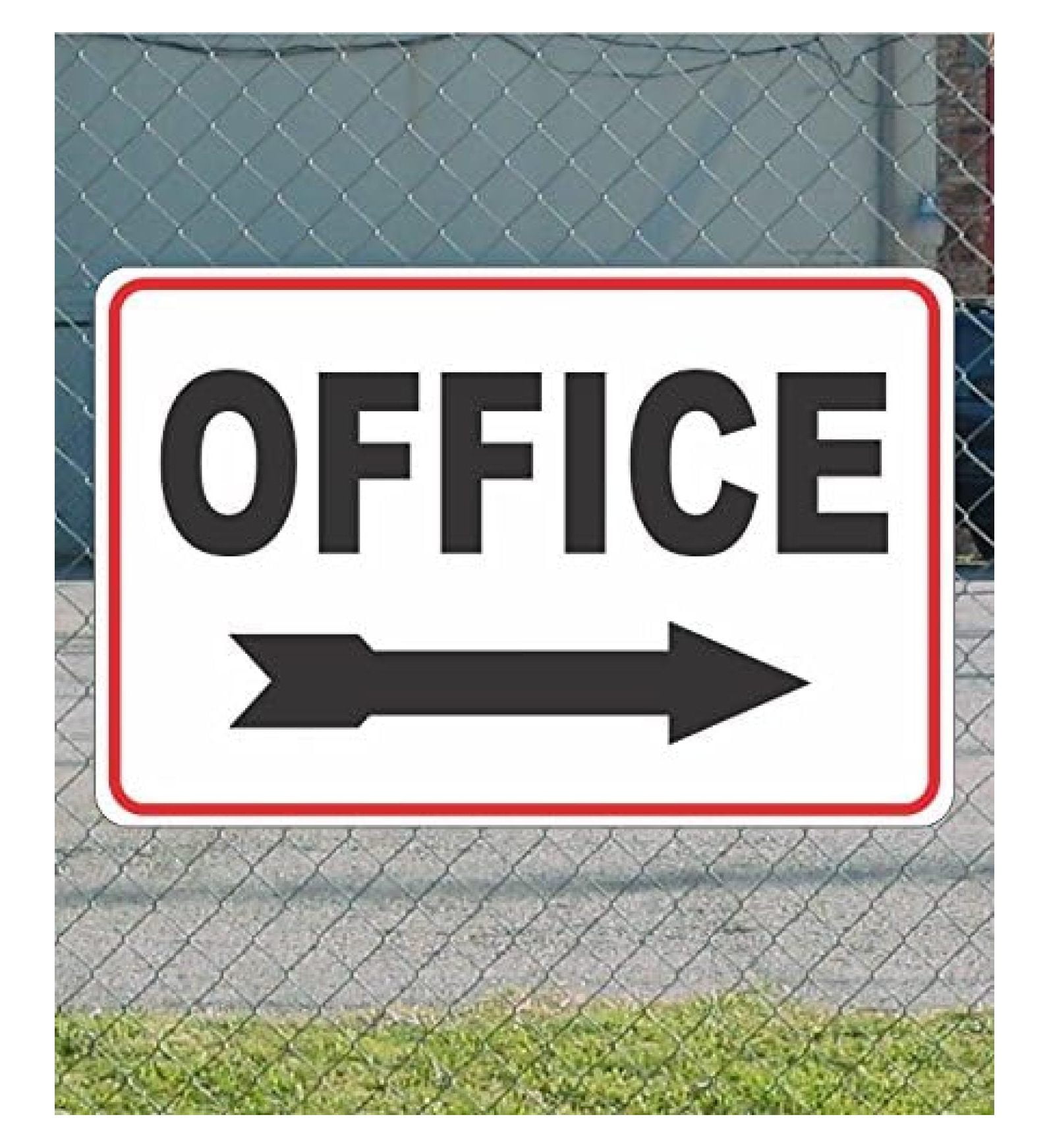 Office Right Arrow Metal Sign 12x18 - Indoor/Outdoor Weatherproof ...