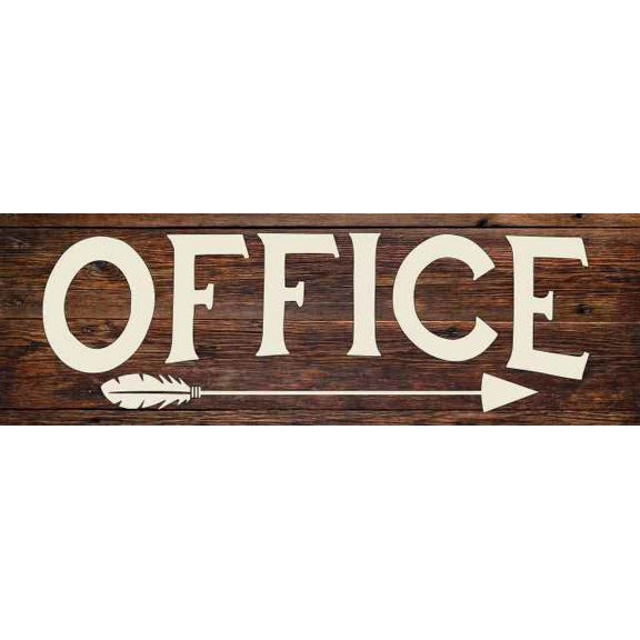 Office Right Arrow Restaurant Bar Rustic Looking Wood Sign Wall Décor Gift 6 x 18 Wood Sign B3-06180028082
