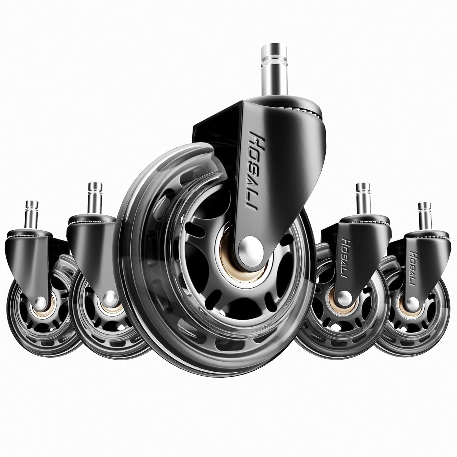 Caster Computer Office Rubber Chair Casters Replacement, 3 Inch Heavy-Duty Computer ...