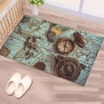 thumbnail image 1 of Office Rug, Brass Pocket Compass Rug, Brass Pocket Compass Rug Kitchen Rug, Map Rugs, Colorful Rug, Outdoor Rug, Runner Rug, Large Rug, 5.2'x7.5' - 160x230 cm, 1 of 8