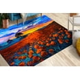 thumbnail image 1 of Office Rugs, Nursery Rugs, Salon Rugs, Floral Rugs, Filed Landscape Rugs, Red Rugs, View Rugs, Bath Rugs, Sunset Rug, Salon Decor Rugs, 1.7'x2.3' - 50x70 cm, 1 of 8