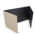 thumbnail image 1 of Office, School Classroom Desk Divider 18" x 48" Black Corrugated Study Carrel - Pack of 12, 1 of 3
