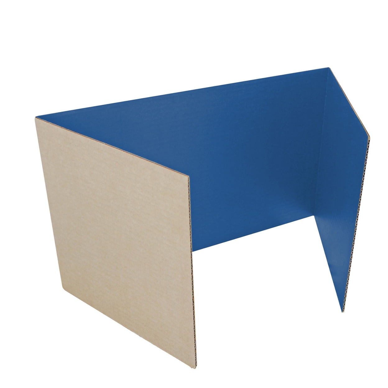 Office, School Classroom Desk Divider 18" x 48" Blue Corrugated Study