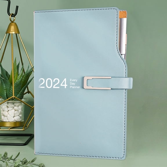 Office School Supplies 7in X 5in Notebook 2024 Planner January 2024 Through December 2024 Daily Weekly Monthly Planner Yearly Agenda Beautiful Design Bring Gift for Teachers Classmates and Friends