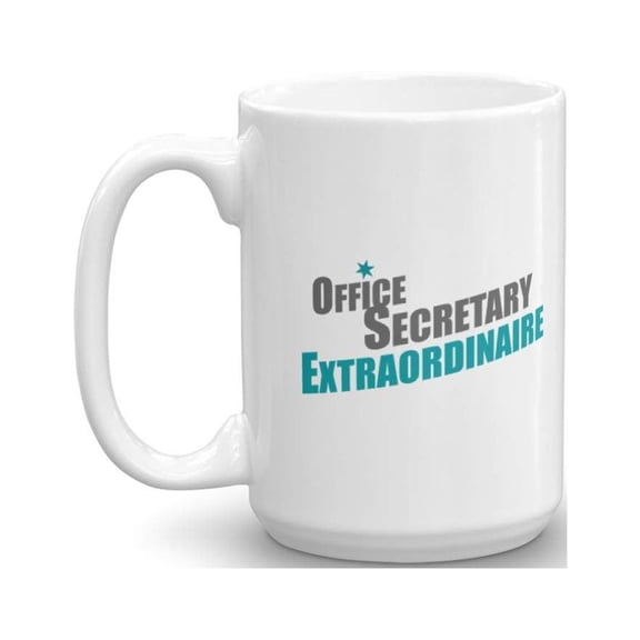 Office Secretary Extraordinaire Coffee & Tea Gift Mug, Secretarial Gifts (15oz)