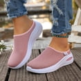 thumbnail image 1 of Office Shoes, Womens Shoes Slip On, Womens Slip On Walking Shoes, Women's Slip-On Mules Breathable Mesh Summer Slippers Lightweight Soft Sole Casual Shoes for Daily Wear, Pink 7, 1 of 7