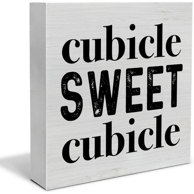 Office Sign Cubicle Sweet Cubicle Wooden Sign Home Office Cubicle