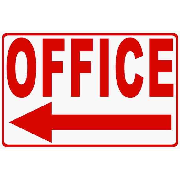 Sign R Ofce SalaGraphics Office Sign, Directional Arrow, Aluminum, Indoor or ...