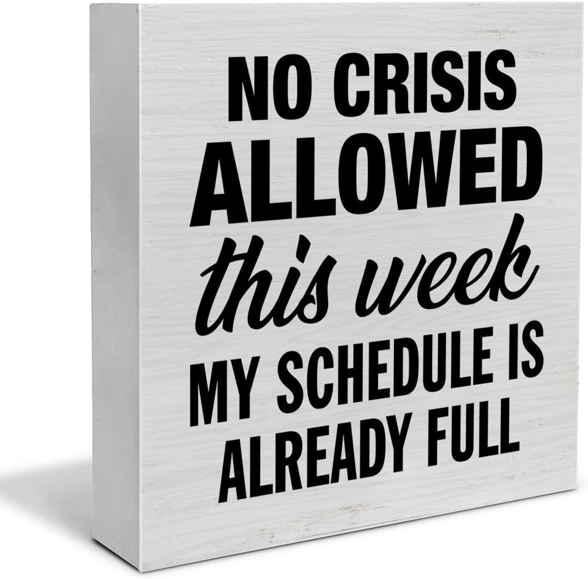 Décoration De Bureau Amusante En Acrylique Avec Inscription « No Crisis