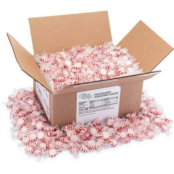 Office Snax Peppermint Starlight Mints - Peppermint - Individually Wrapped - 5 lb - 1 Carton | Bundle of 5 Cartons