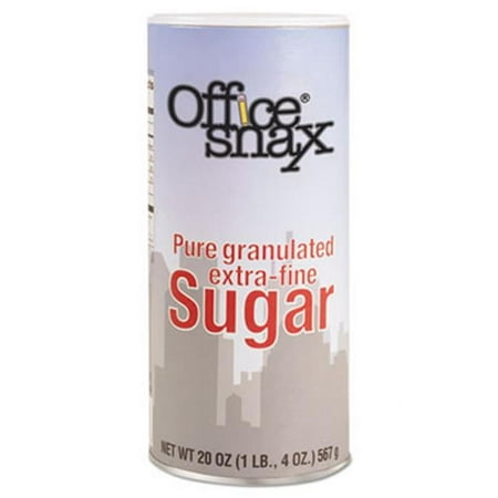 Office Snax Reclosable Canister of Sugar 20 oz 3/Pack 00019G