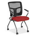 thumbnail image 1 of Office Source 7794TNS94SEAT9176 Coolmesh Nesting Chair with Red Fabric Seat, 1 of 1