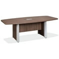 thumbnail image 1 of Office Source PLELP237MW Modern Walnut OS Laminate Boat Shape Conference Table with Elliptical Base, 1 of 1