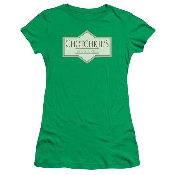 Office Space Chotchkies S/S Junior Women's T-Shirt Sheer Kelly Green