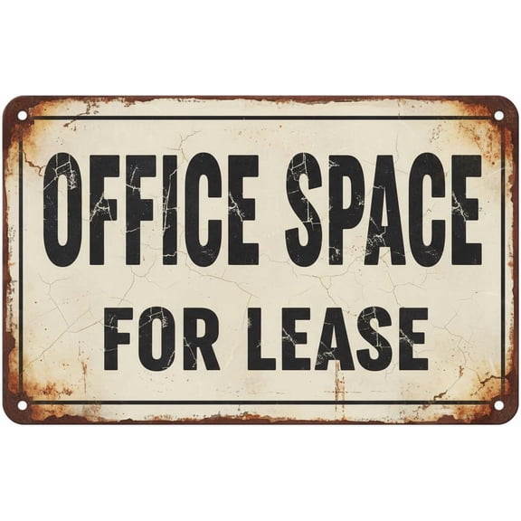 Office Space For Lease|Full Color Sidewalk Display Sign Board With Metal Ground Stakes|8"x12"Vintage Signs Aluminum Plates Printed