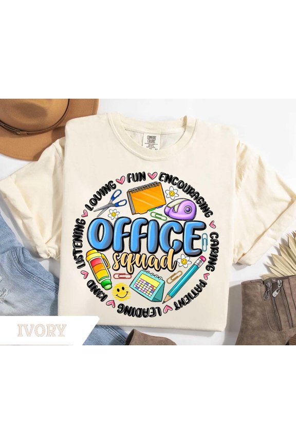 Office Squad Office Coworker Secretary Coworker Office Back School T-Shirt All Size S-3XL
