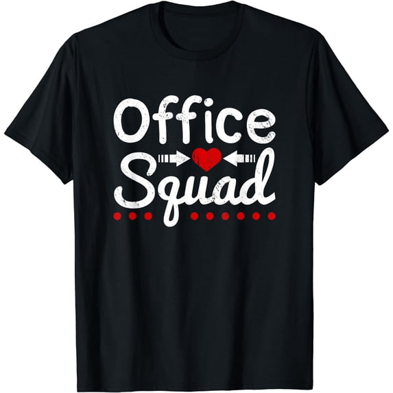 Office Squad School Secretary Administrative Assistant T-Shirt Black Small