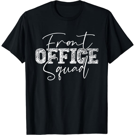 Office Squad School Secretary Office Staff Clerk T-Shirt Black Small
