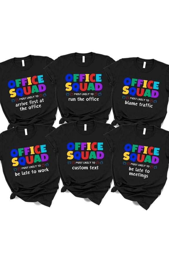 Office Squad T-Shirt, Matching Coworker Graphic Tee, Funny Office Team Shirt, Employee Gift, Unisex Tee