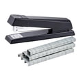 thumbnail image 1 of Office Stapler, No Jam Premium Desktop Stapler with 1,250 Staples, Full Strip Stapler for 25 Sheets, Smooth Stapling, Dual Clinch System, Bulletin Board Tacking, Black, 1 of 5