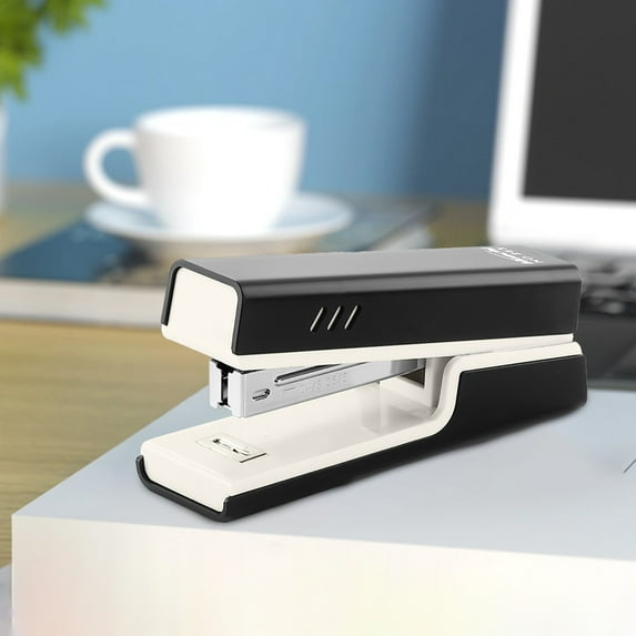 Office Stapler Large and Small Size | Ergonomic Lever Action Design | Thickened Plastic Multi-Functional Stapler | Slip-Resistant Rubber Base | Smooth Nailing | 1pc | 6.7x4x3cm | Home, Desk