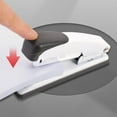 thumbnail image 1 of Office Stapler | Multi-Functional Compact Handheld Stapler | White Plastic | Ergonomic Grip | Lightweight | 10 Sheet Capacity | Portable | 12x5.8x3.4cm | Single Pack | Paper Fastener, 1 of 6
