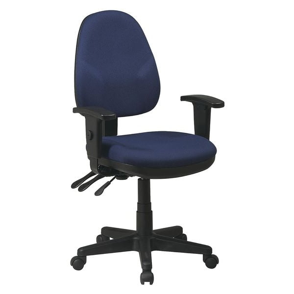 Navy Adjustable Swivel Task Chair with Fabric Seat