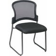 thumbnail image 1 of Office Star ProGrid Contour Guest Reception Waiting Room Chair with Sled Base, Titanium, 1 of 3
