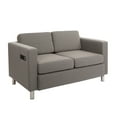 thumbnail image 1 of Office Star Products Atlantic Loveseat with Dual Charging Station in Gavotte Grey, 1 of 4