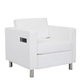 thumbnail image 1 of Office Star Products Atlantic chair with Single Charging Station in Dillon Snow Fabric K/D, 1 of 4