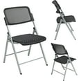 Office Star Products Deluxe Folding Chair With Black ProGrid® Seat and