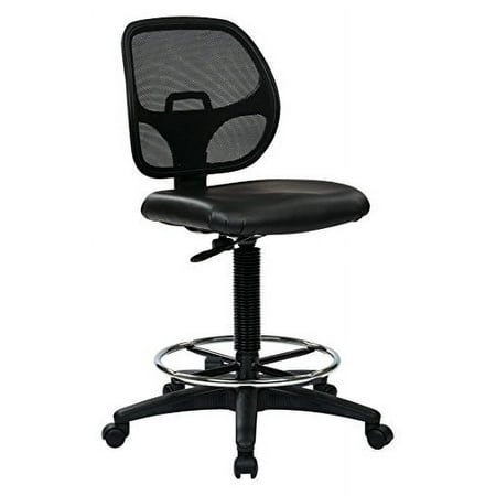 Office Star Products Deluxe Mesh Back Drafting Chair with 18" Diameter Foot Ring