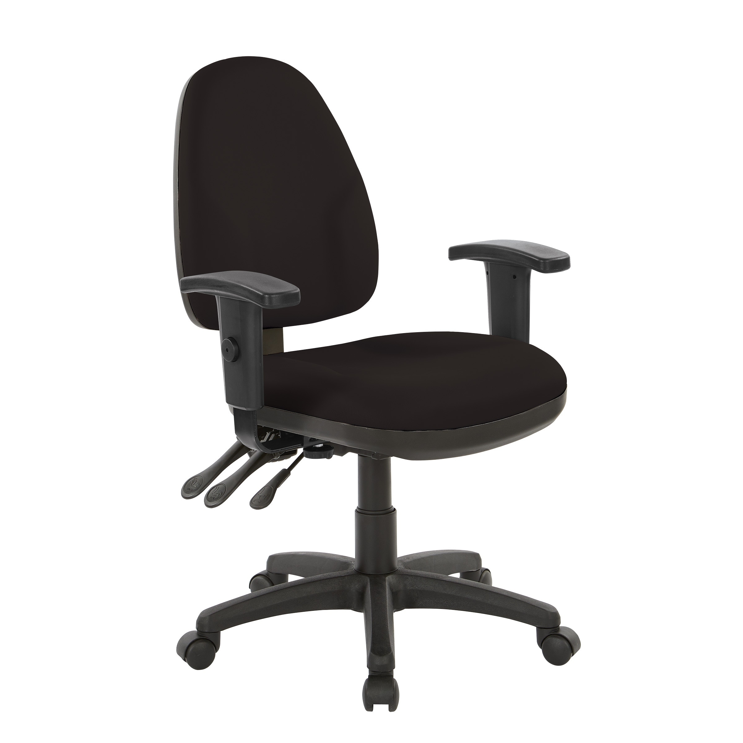 Office Star Products Dual Function Ergonomic Chair with Adjustable Back Height dillon black