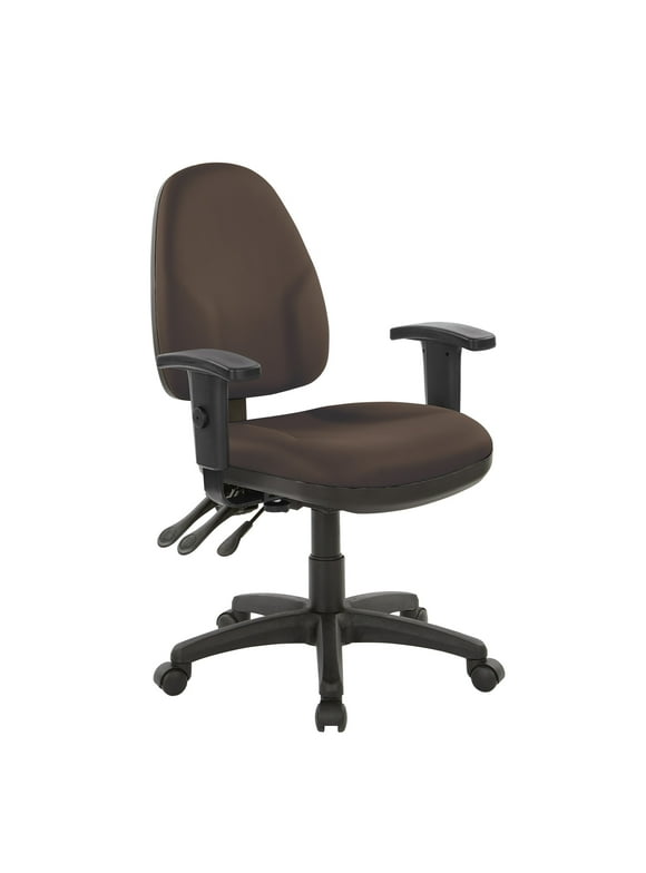 Office Star Products Dual Function Ergonomic Chair with Adjustable Back Height dillon java