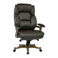 thumbnail image 1 of Office Star Products Executive Bonded Leather Chair with PU Padded Arms and Coated Base (Cocoa/Espresso), 1 of 3