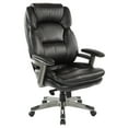 thumbnail image 1 of Office Star Products Executive Bonded Leather Chair with PU Padded Arms and Coated Base (Titanium/Black), 1 of 3