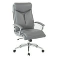 thumbnail image 1 of Office Star Products Executive Faux Leather High Back Chair with Padded Arms and Chrome Finish Base, 1 of 5