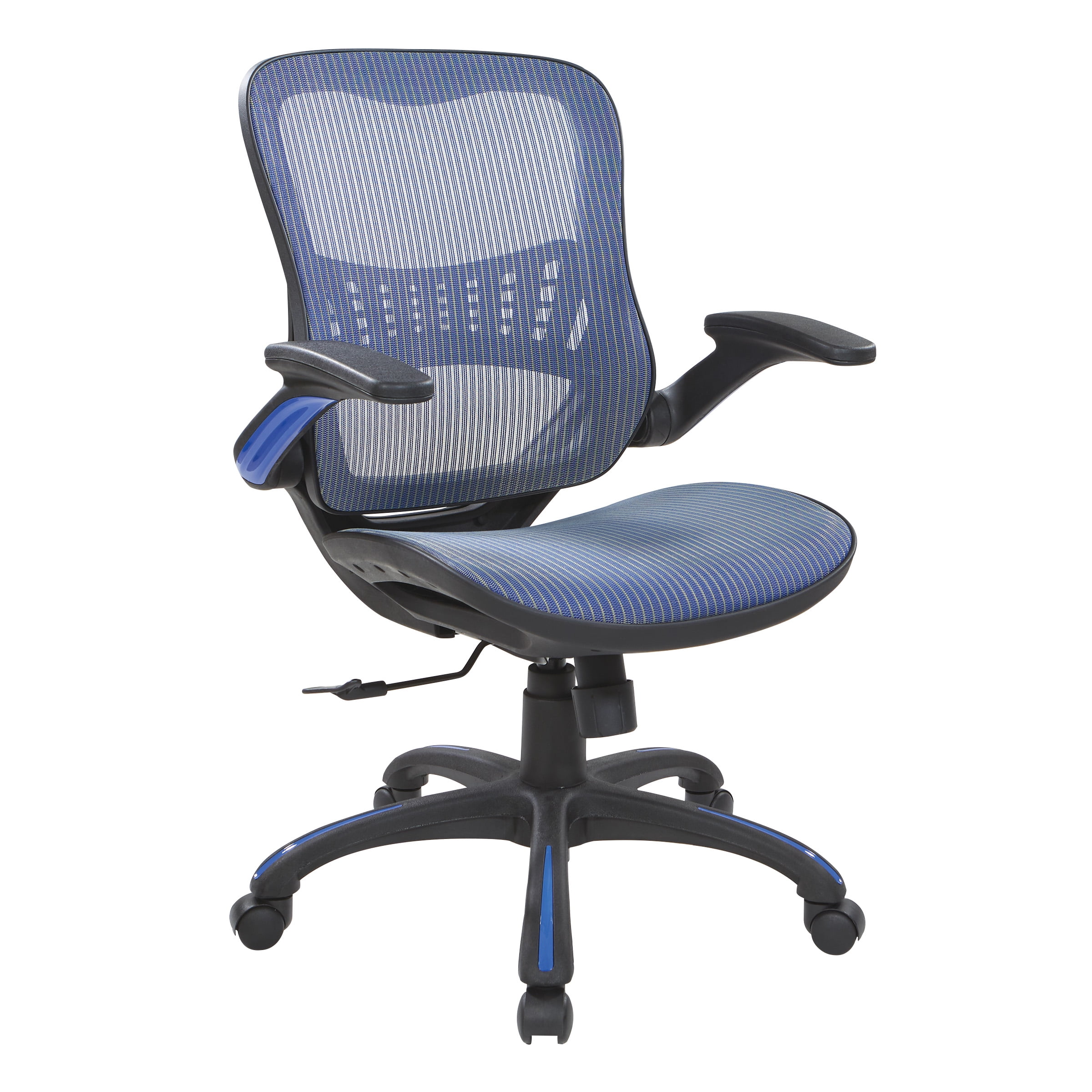 Office Star Products Mesh Seat and Back Manager s Chair in Blue