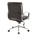 thumbnail image 1 of Office Star Products Mid Back Manager's Faux Leather Chair in Black with Chrome Base, 1 of 5