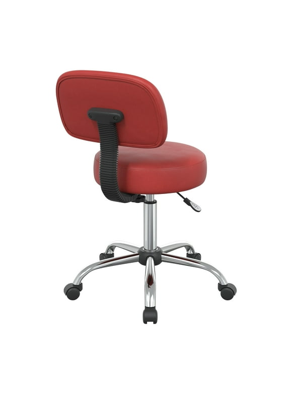 Office Star Products Pneumatic Drafting Chair with Stool and Back Antimicrobial Lipstick